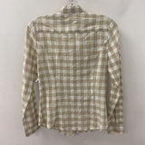 MANGO/MNG WOMEN'S BLOUSE/SHIRT beige white 2