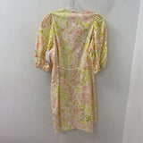 H&M WOMEN'S DRESS white pink green S