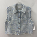 CUPCAKES AND CASHMERE WOMEN'S TOP blue white L
