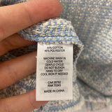 CUPCAKES AND CASHMERE WOMEN'S TOP blue white L
