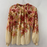FLYING TOMATO WOMEN'S BLOUSE/SHIRT yellow pink M