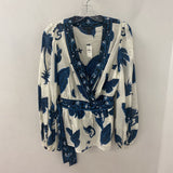 Banana Republic WOMEN'S BLOUSE/SHIRT white blue navy MT