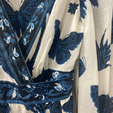 Banana Republic WOMEN'S BLOUSE/SHIRT white blue navy MT