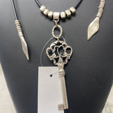 WOMEN'S NECKLACE silver black