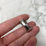 925 WOMEN'S RING silver blue clear 10