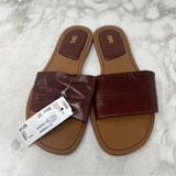 ZARA WOMEN'S SANDALS burgundy 37