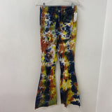 WOMEN'S JEANS navy yellow orange multi M