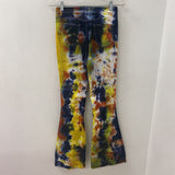 WOMEN'S JEANS navy yellow orange multi M
