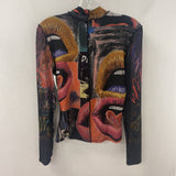 DESIGUAL WOMEN'S TOP red pink blue multi M