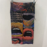 DESIGUAL WOMEN'S SKIRT black red blue multi M