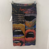 DESIGUAL WOMEN'S SKIRT black red blue multi M