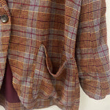 FREE PEOPLE WOMEN'S BLAZER/JACKET magenta yellow white S
