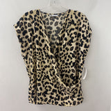 ZARA WOMEN'S TOP beige brown XL
