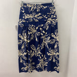 ZARA WOMEN'S SKIRT blue ivory M