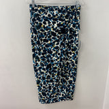 ZARA WOMEN'S SKIRT white teal yellow M