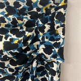 ZARA WOMEN'S SKIRT white teal yellow M
