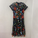 ANTHROPOLOGIE WOMEN'S PARTY DRESS black red green 6