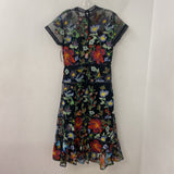 ANTHROPOLOGIE WOMEN'S PARTY DRESS black red green 6