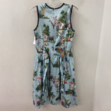 MARC CAIN WOMEN'S DRESS blue pink green 8/3