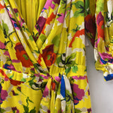 SALONI WOMEN'S PARTY DRESS yellow green pink 6