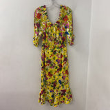 SALONI WOMEN'S PARTY DRESS yellow green pink 6
