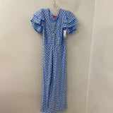 BETSEY JOHNSON WOMEN'S DRESS blue white S
