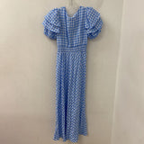 BETSEY JOHNSON WOMEN'S DRESS blue white S