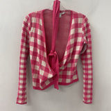 DIANE von FURSTENBERG WOMEN'S CARDIGAN pink white S