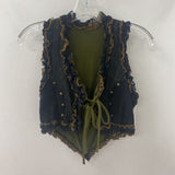 WOMEN'S TOP green black S