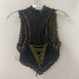 WOMEN'S TOP green black S