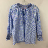 VILAGALLO WOMEN'S BLOUSE/SHIRT blue white navy M/44