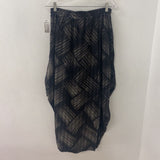 KALIYANA WOMEN'S SKIRT black beige plaid M/L