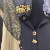 made in Italy WOMEN'S COAT blue silver XL/XXL