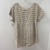 terzo millennio WOMEN'S BLOUSE/SHIRT crema navy stripe M