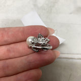 WOMEN'S RING silver pearl 5.75