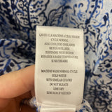 TRIBAL WOMEN'S BLOUSE/SHIRT white blue floral print M