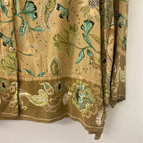 H&M WOMEN'S BLOUSE/SHIRT dijon green floral & paisley M