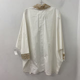 WOMEN'S BLOUSE/SHIRT ivory brass M