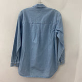 EDDIE BAUER WOMEN'S BLOUSE/SHIRT faded blue S