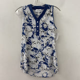 JOSEPH RIBKOFF WOMEN'S TOP blue grey print 8