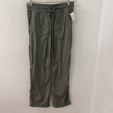 LULULEMON WOMEN'S ACTIVE BOTTOM olive stripe M/L