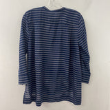 ANN TAYLOR WOMEN'S BLOUSE/SHIRT navy stripe M