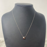 925 WOMEN'S NECKLACE silver red clear