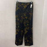 RW&CO WOMEN'S PANTS black yellow print 8