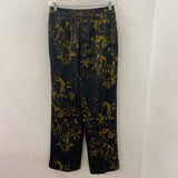 RW&CO WOMEN'S PANTS black yellow print 8