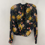 DYNAMITE WOMEN'S BLOUSE/SHIRT NAVY MULTI COLOUR FLORAL S