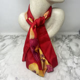 OSCAR WOMEN'S SCARF/SHAWL red pansy print