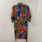TAHARI WOMEN'S DRESS baroque print w/stripes 10