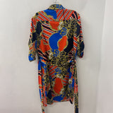 TAHARI WOMEN'S DRESS baroque print w/stripes 10