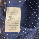 TALBOTS WOMEN'S PANTS navy white dots 12